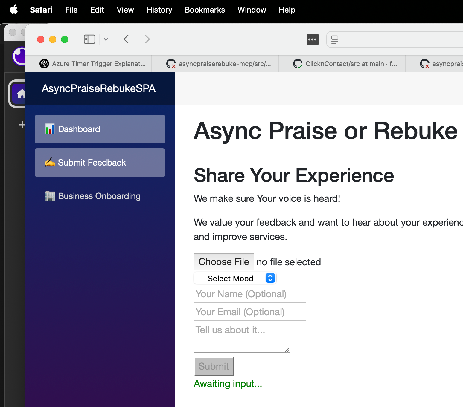 Testing via Blazor SPA