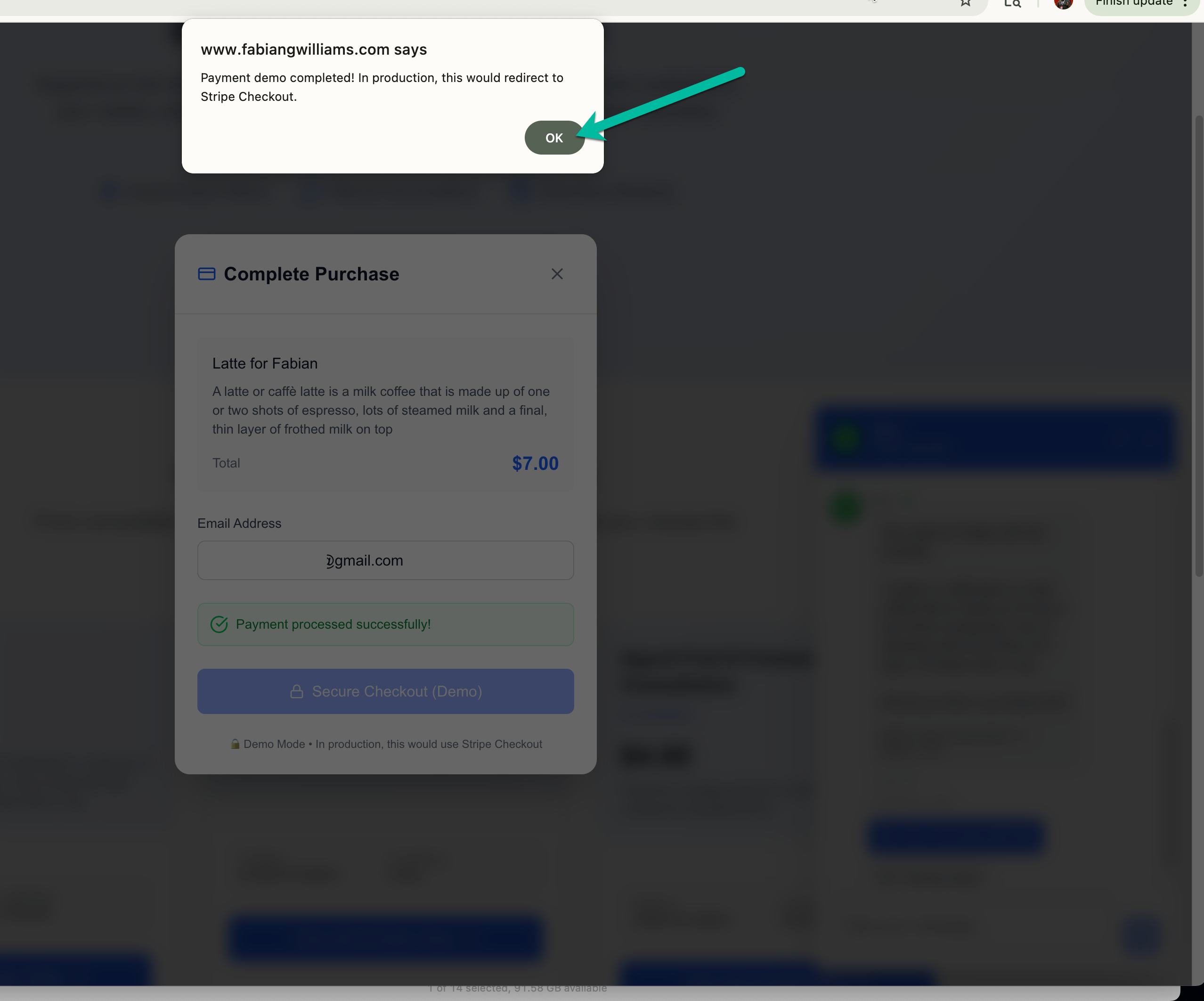 Email Notification for Checkout