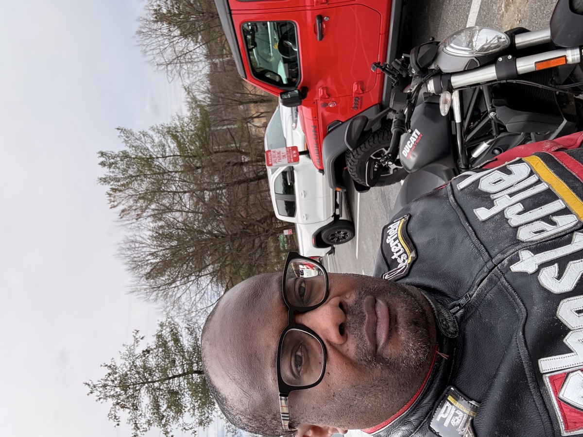 Fabian with the Ducati